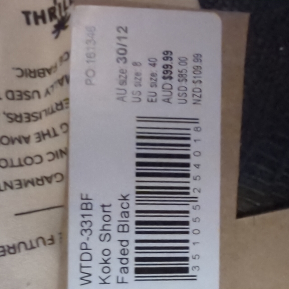 Thrills Koko short 12 faded black - Picture 7 of 7